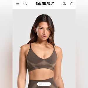 Gymshark BLUR SEAMLESS BRALETTE Light Support Medium Archive Brown Soul Brown